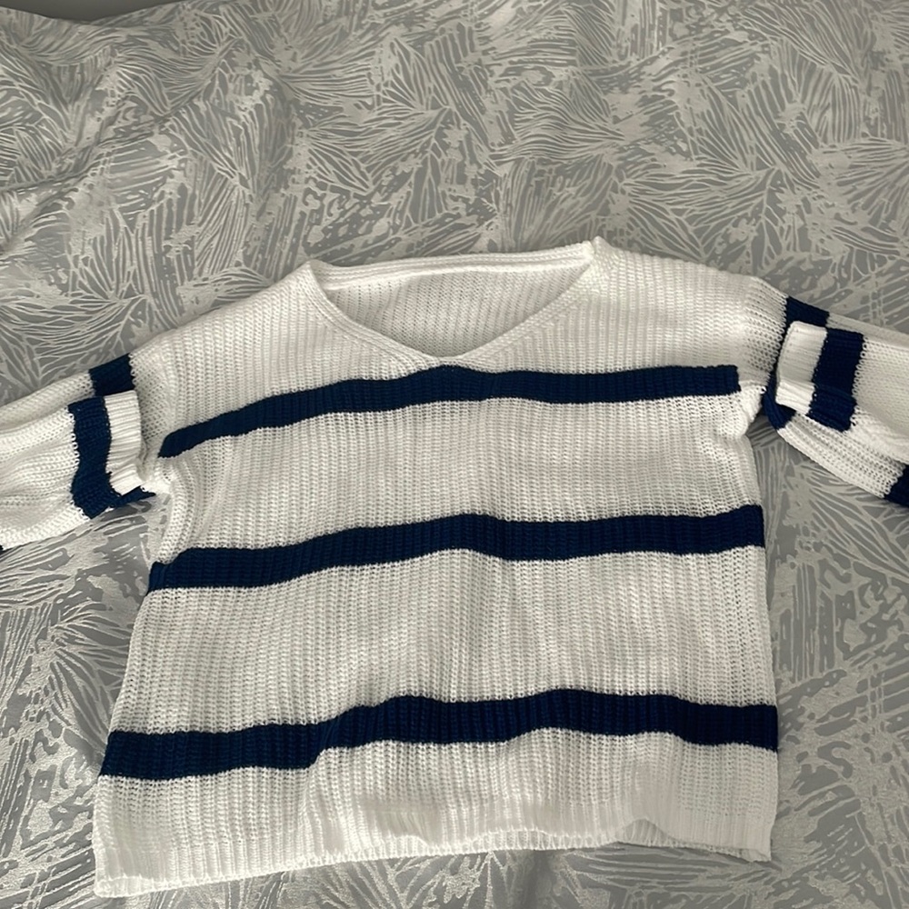 Cute Blue Striped Sweater